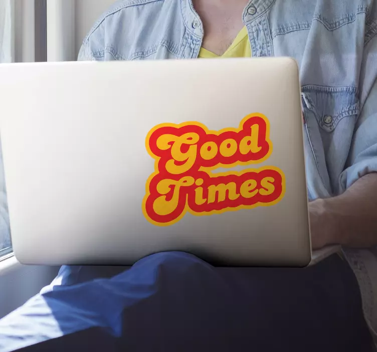 Good vibes laptop sticker - TenStickers