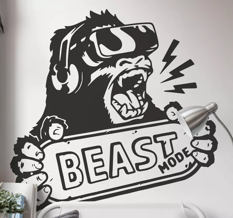 Gorilla virtual reality wall sticker - TenStickers