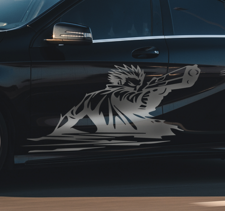 Gunman car  Car vinyl Sticker - TenStickers