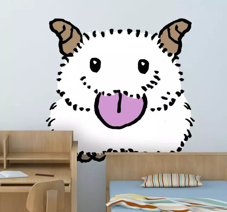 Hairy Animal Kids Sticker - TenStickers