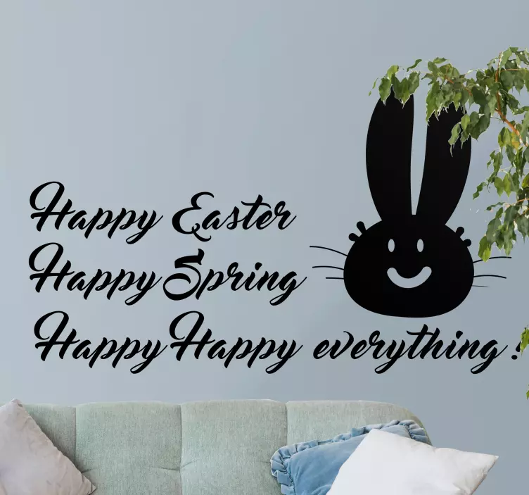 Happy, happy Easter wall sticker - TenStickers