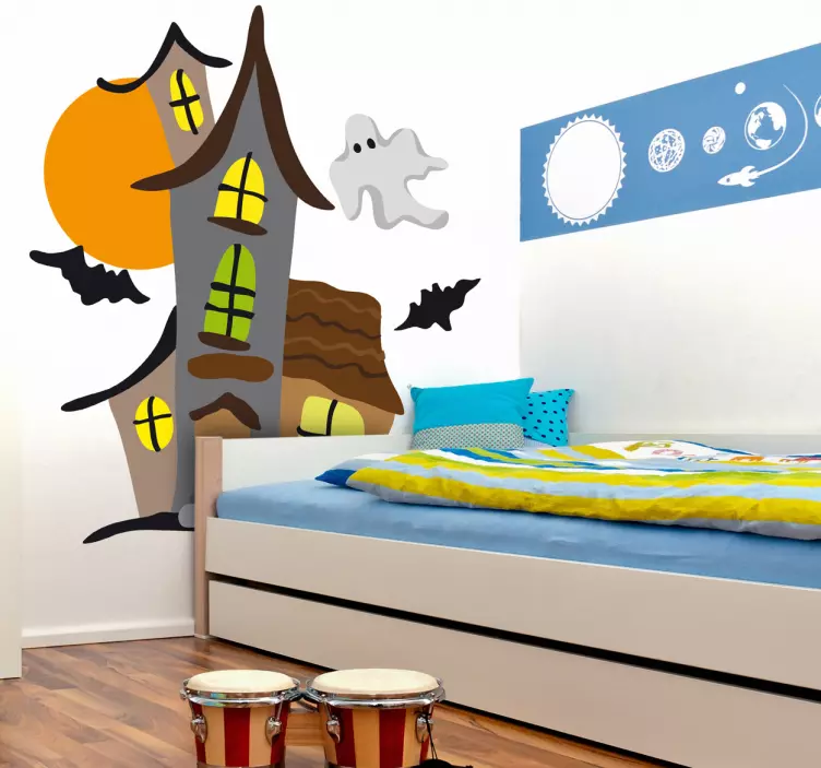 Haunted House Kids Sticker - TenStickers