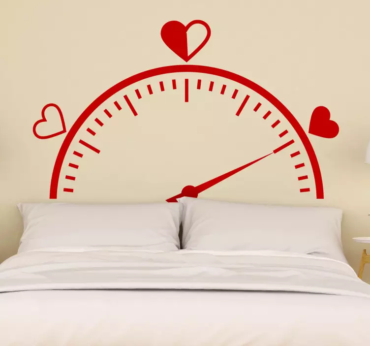 Heart Meter headboard wall sticker - TenStickers