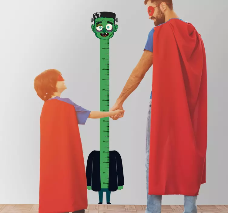 Height chart wall sticker frankenstein growth chart - TenStickers