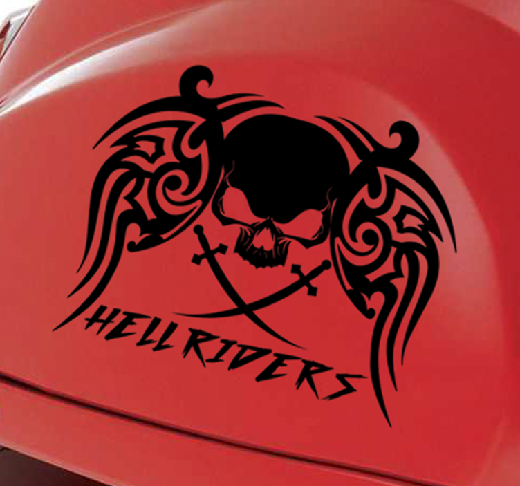 Hellriders Motorbike Sticker - TenStickers