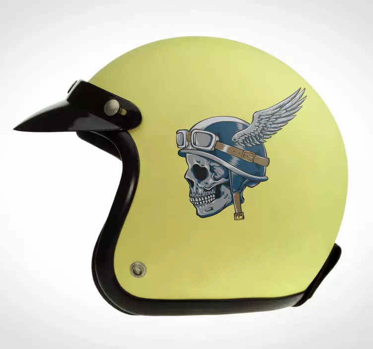 Skull motorcycle helmet decal - TenStickers