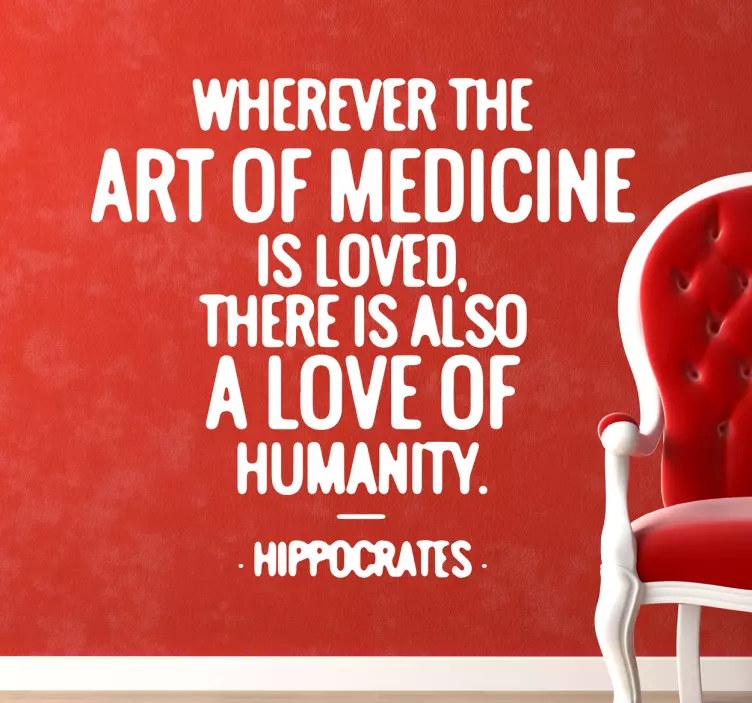 Hippocrates Quote Wall Sticker - TenStickers