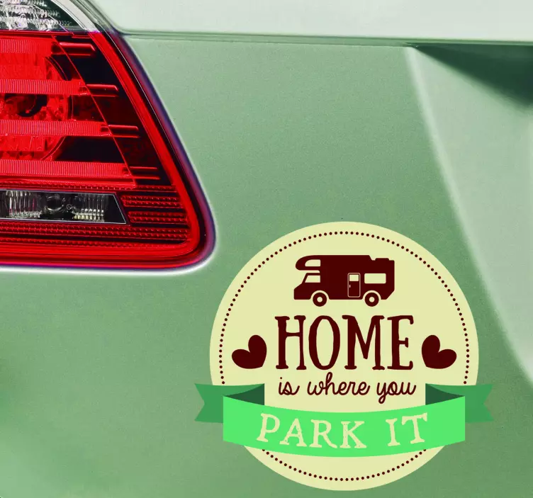Home is where you park it campervan sticker - TenStickers