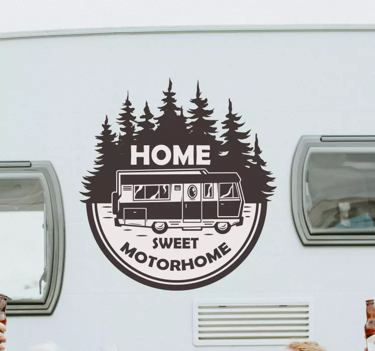 Home sweet motorhome caravan stickers - TenStickers