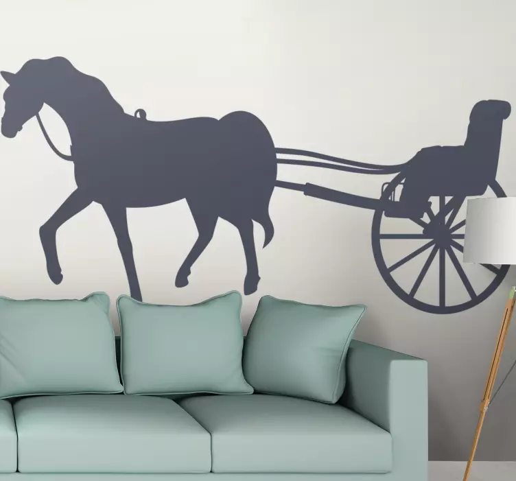Horse and Carriage farm animal sticker - TenStickers