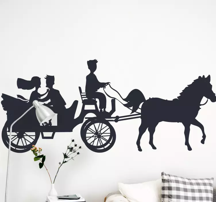 Horse and Carriage Ride character sticker - TenStickers