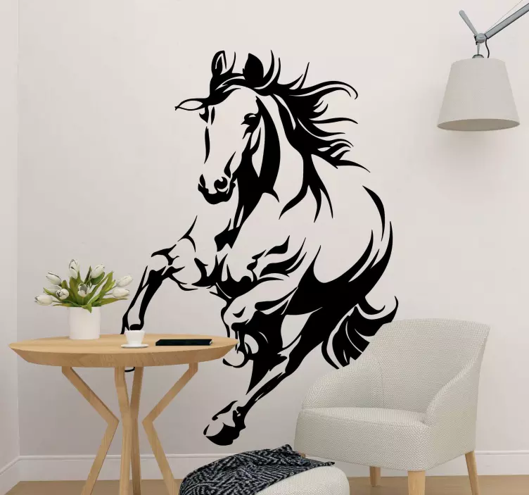 Horse runing animal wall sticker - TenStickers