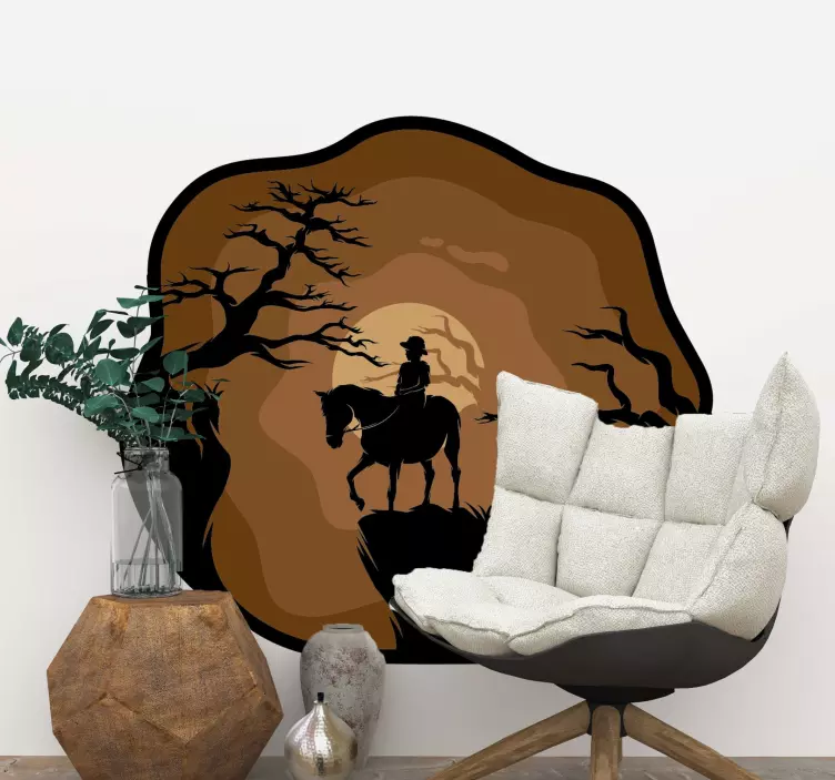 Horses in the forest animal wall sticker - TenStickers