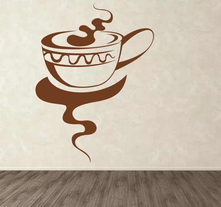 Hot Cup Drink Wall Sticker - TenStickers