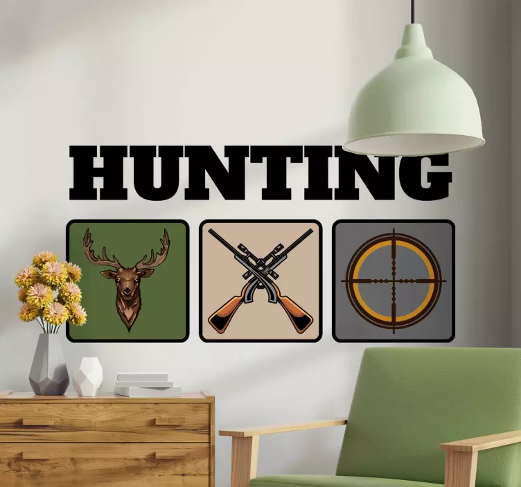 Hunting boxes wall sticker - TenStickers