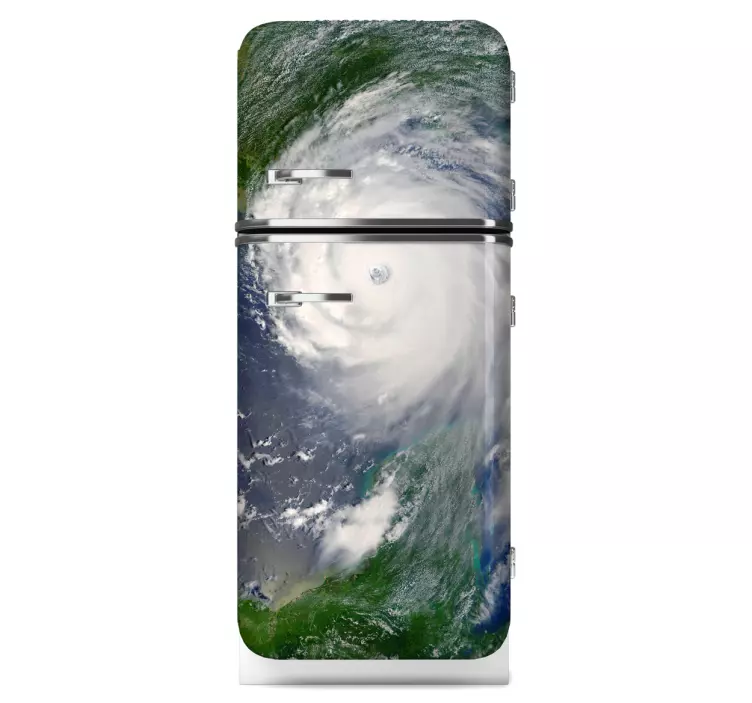 Hurricane Satellite Fridge Sticker - TenStickers