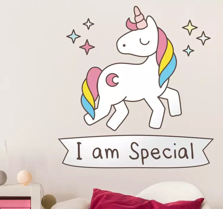 I Am Special Unicorn Wall Sticker - TenStickers