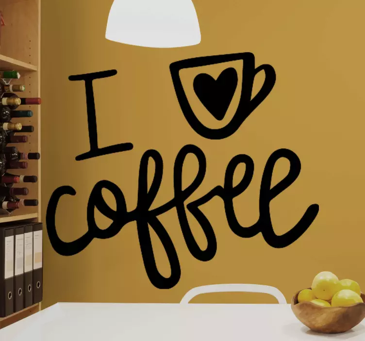 I love coffee kitchen wall sticker - TenStickers