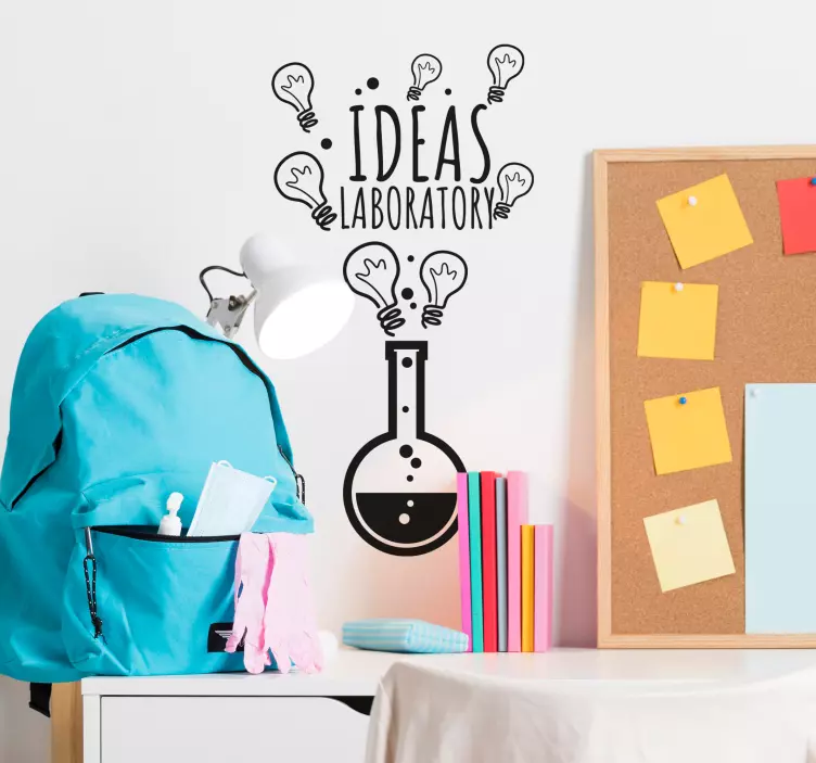 Ideas laboratory teenage wall decal - TenStickers