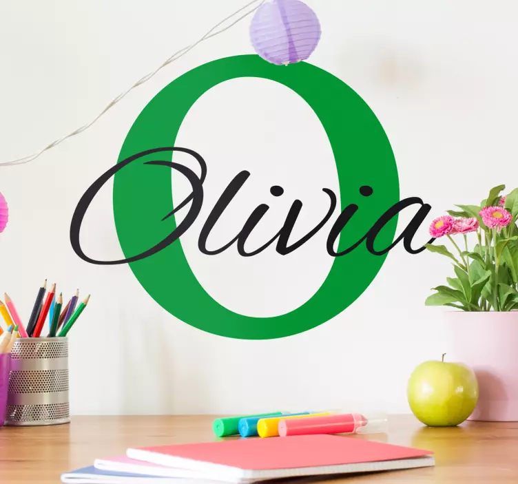 Initial and name alphabet sticker - TenStickers