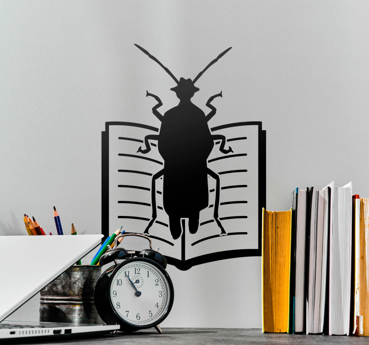 Insect Book Kafka bug sticker - TenStickers