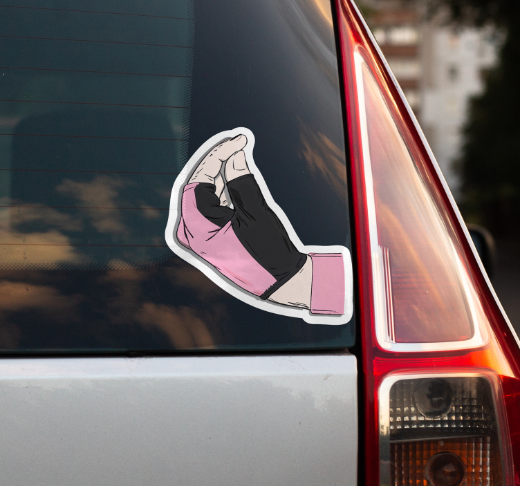 Italian cycling gesture car sticker - TenStickers