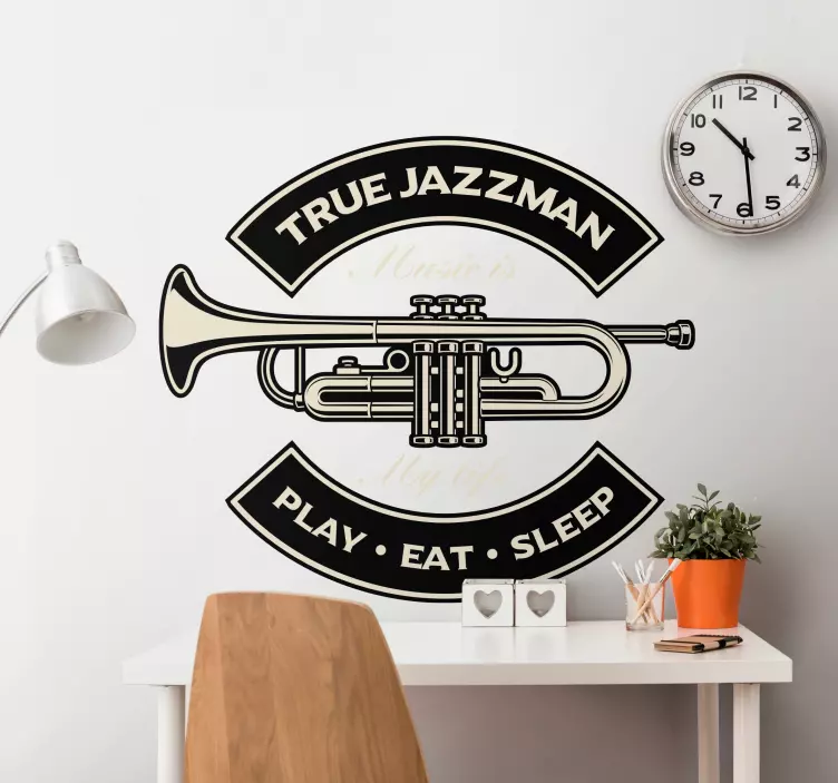 Trumpet emblem blues stickers - TenStickers