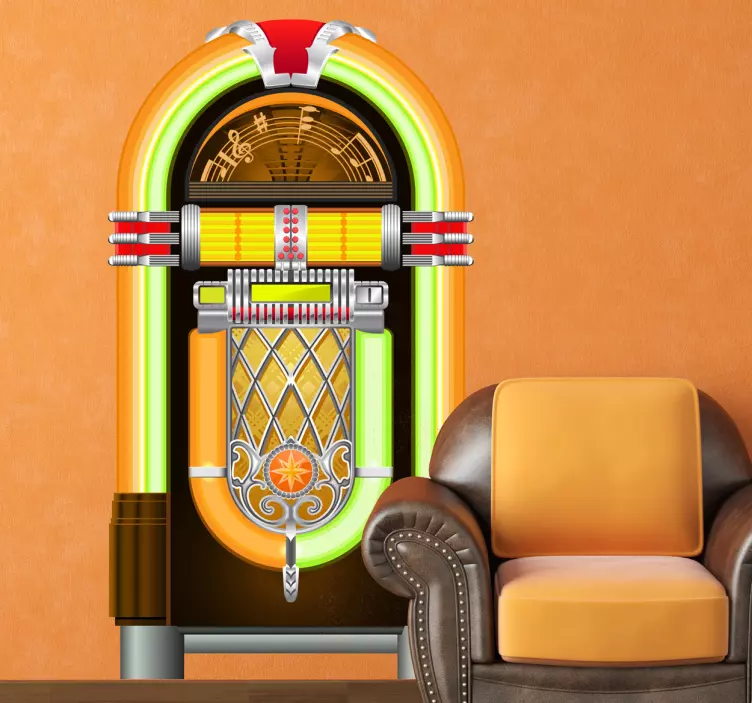 Jukebox Vintage Wall Sticker - TenStickers