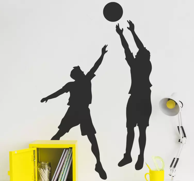 Jumping Basketball Players football sticker - TenStickers