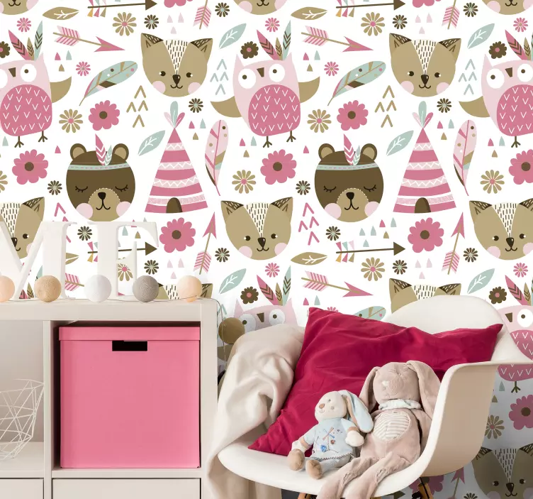 Jungle animals Wall Mural sticker - TenStickers