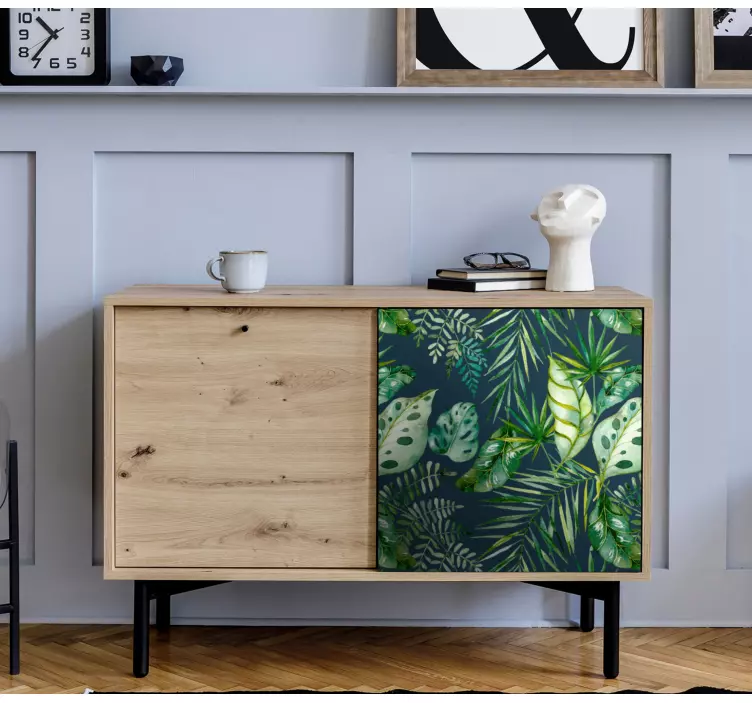Jungle Print vegetal design furniture sticker - TenStickers