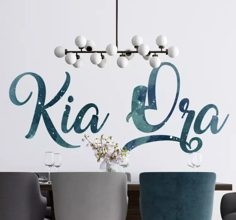 Kia Ora home text wall sticker - TenStickers