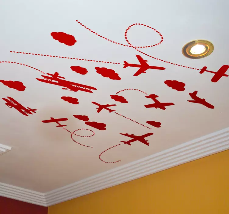 Kids Ceiling Planes Decal - TenStickers