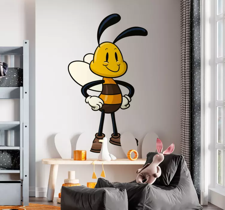 Kids Colour Bee Wall Sticker - TenStickers