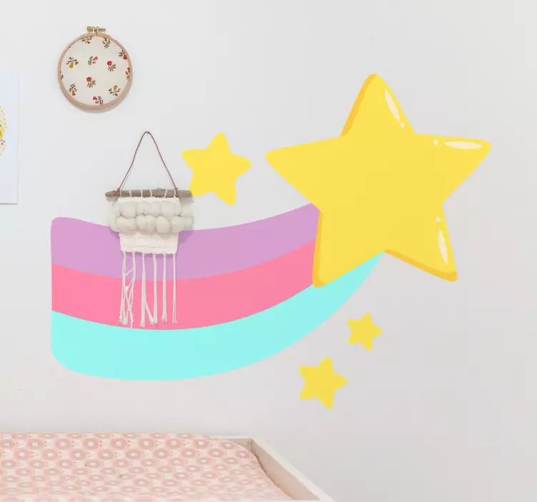 Kid's sticker colorful star design - TenStickers