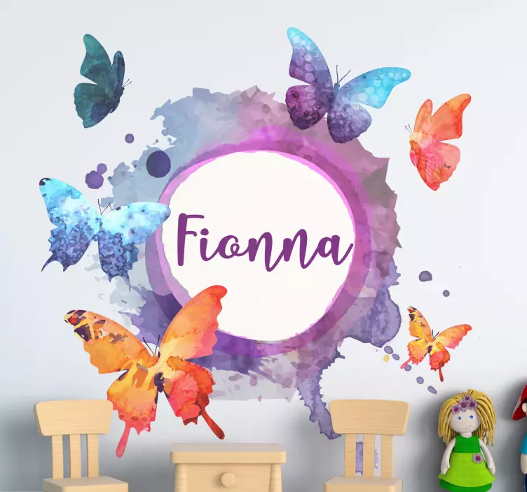 Kid's sticker vibrant butterfly collection - TenStickers