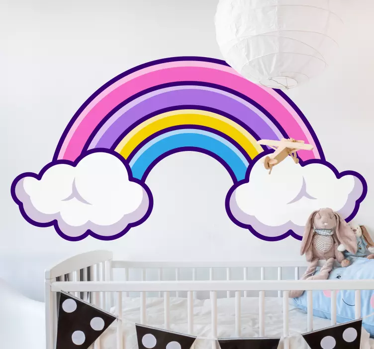 Kid's sticker vibrant rainbow design - TenStickers