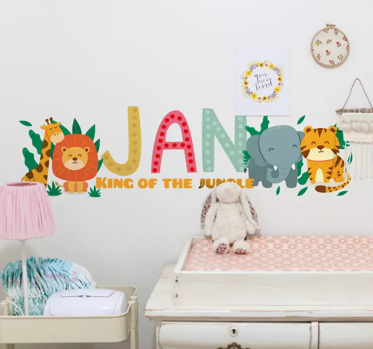 king of the jungle Personalised Sticker - TenStickers