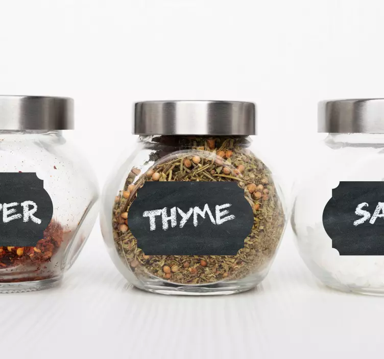 Kitchen storage labels write on sticker - TenStickers