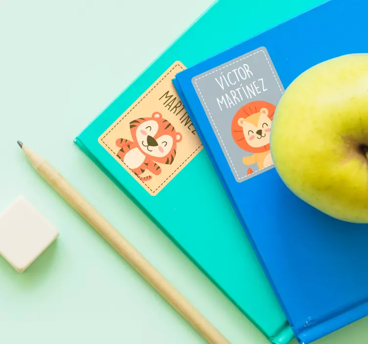 labels for school notebooks educational sticker - TenStickers