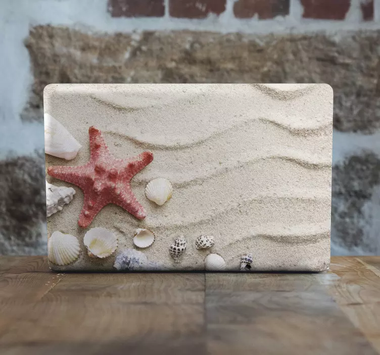 Laptop skin starfish and shells design - TenStickers