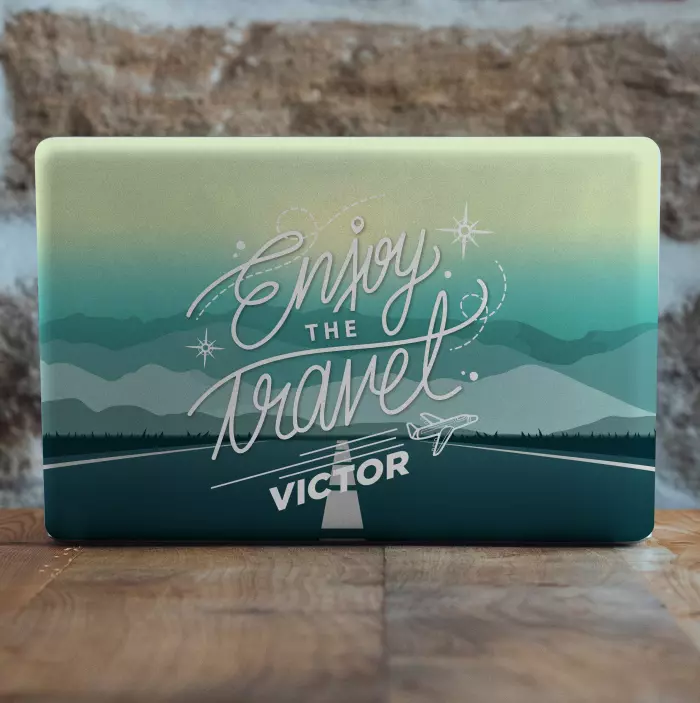 Laptop skin travel adventure design - TenStickers