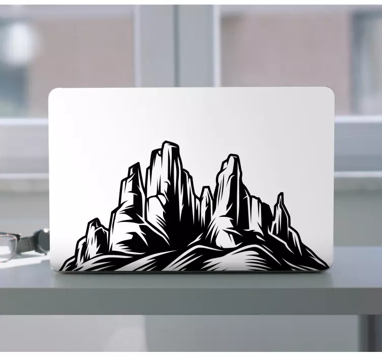 Laptop sticker mountainous landscape design - TenStickers