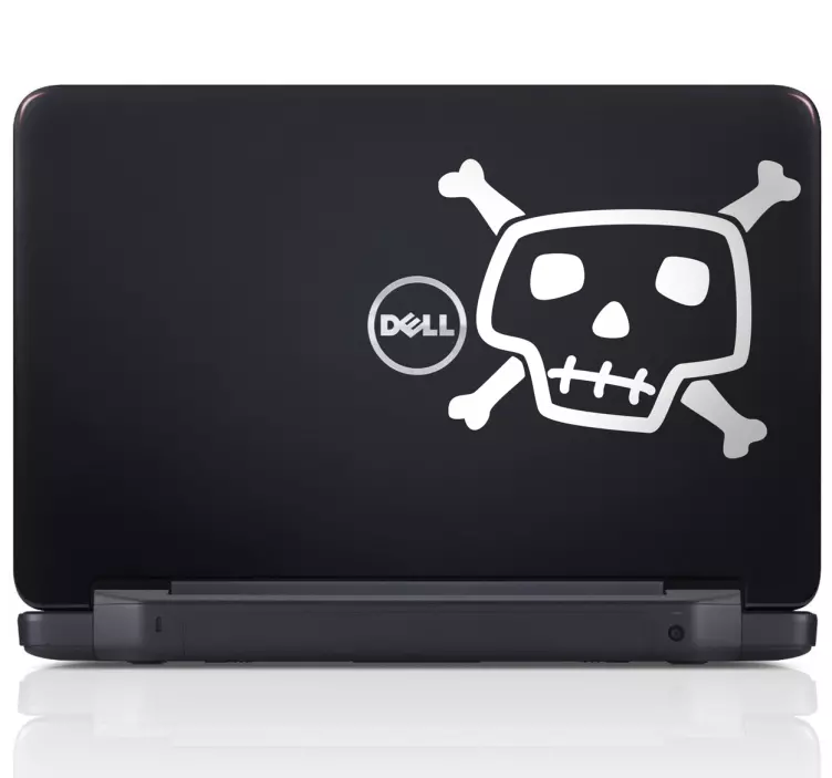 Laptop  vinyl Sticker Skull - TenStickers