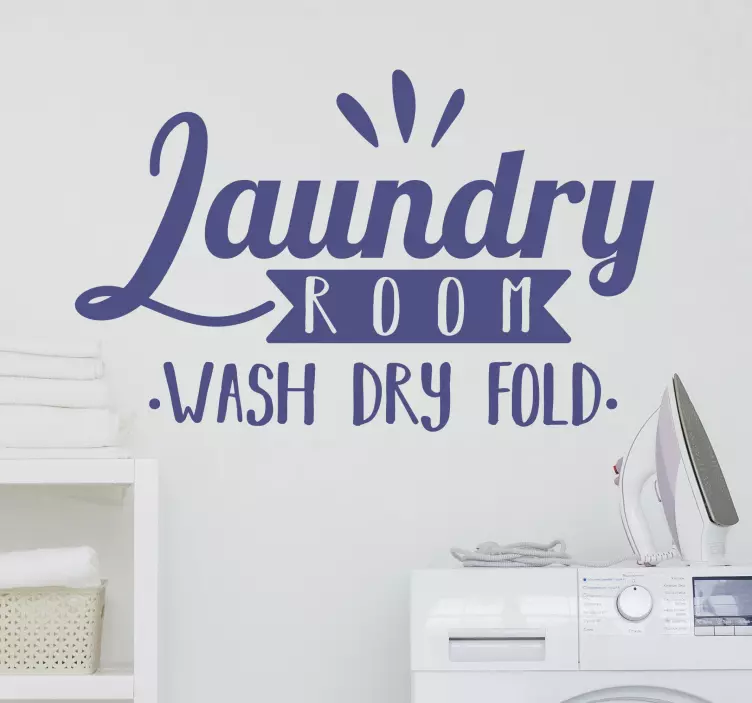 Laundry room monocolor House Sticker - TenStickers