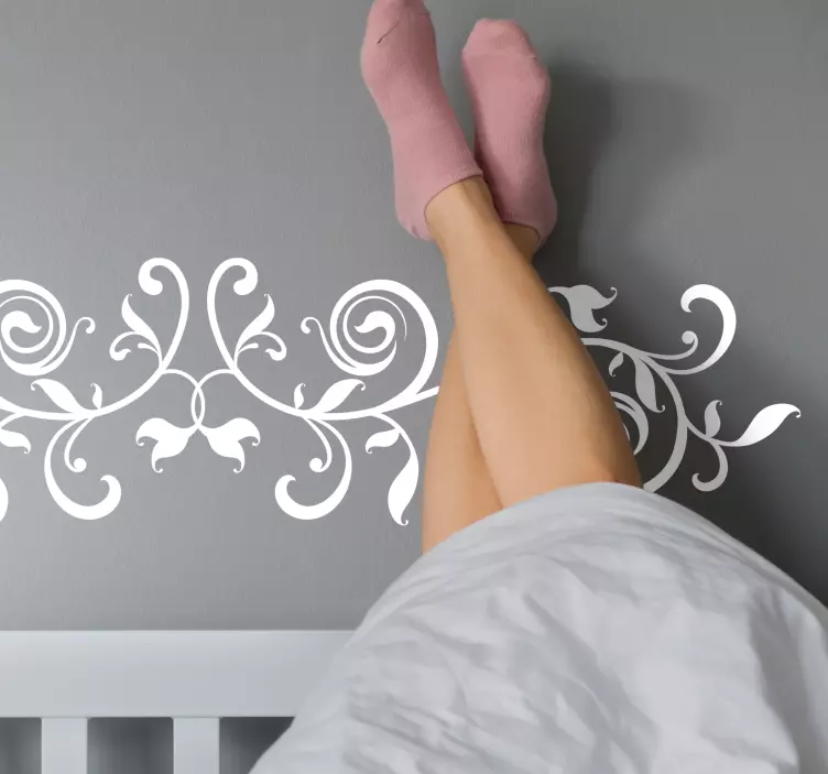Leaf headboard plant wall sticker - TenStickers