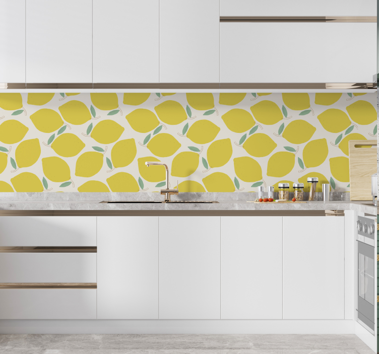 Lemon pattern fruit vinyl sticker - TenStickers