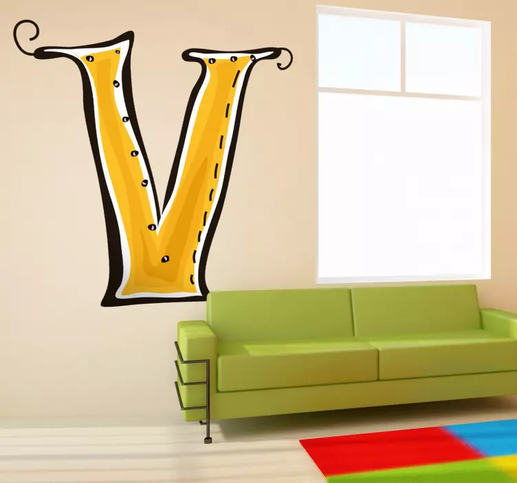 Letter V Sticker - TenStickers