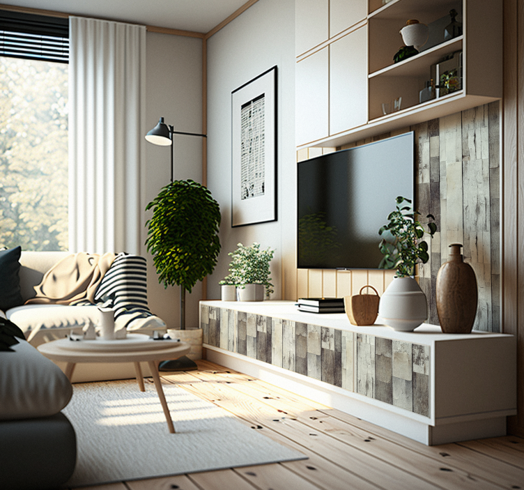 Light aged wood furniture decal  - TenStickers