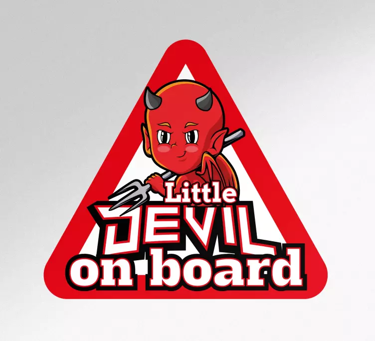 Little devil baby on board sticker - TenStickers